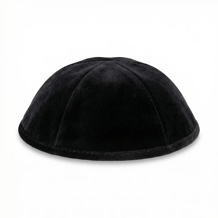 Black 6-Panel Kippah Size 6