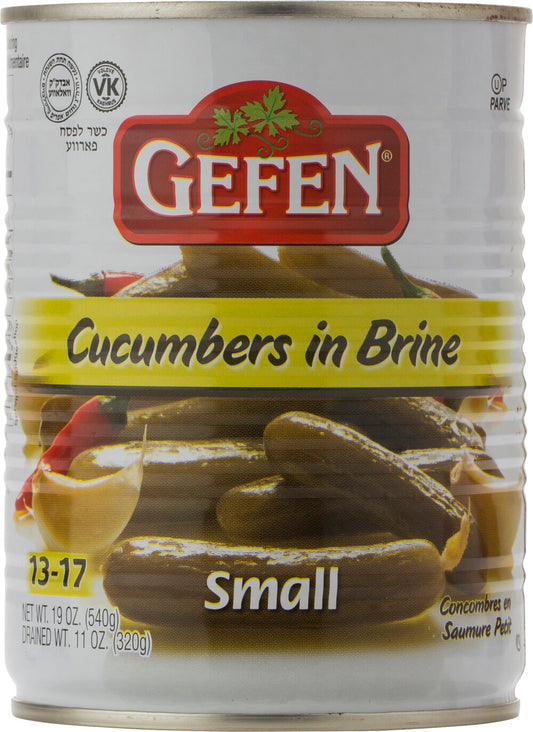 GEFEN CUCUMBER IN BRINE-13-17 SMALL(KP)