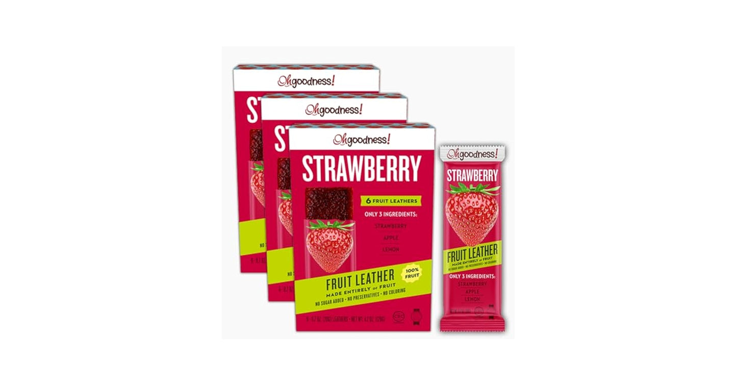 Ohgoodness Strawberry Fruit Leather 6 pack