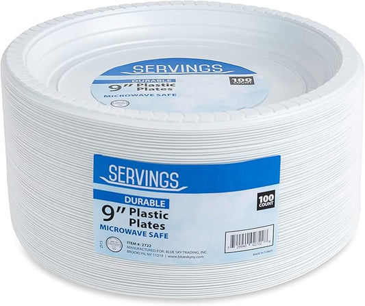 241 BLUE SKY 9"  WHITE PLASTIC