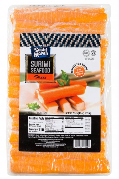 100564 SUSHI MAVEN BULK SURIMI STICKS 7"