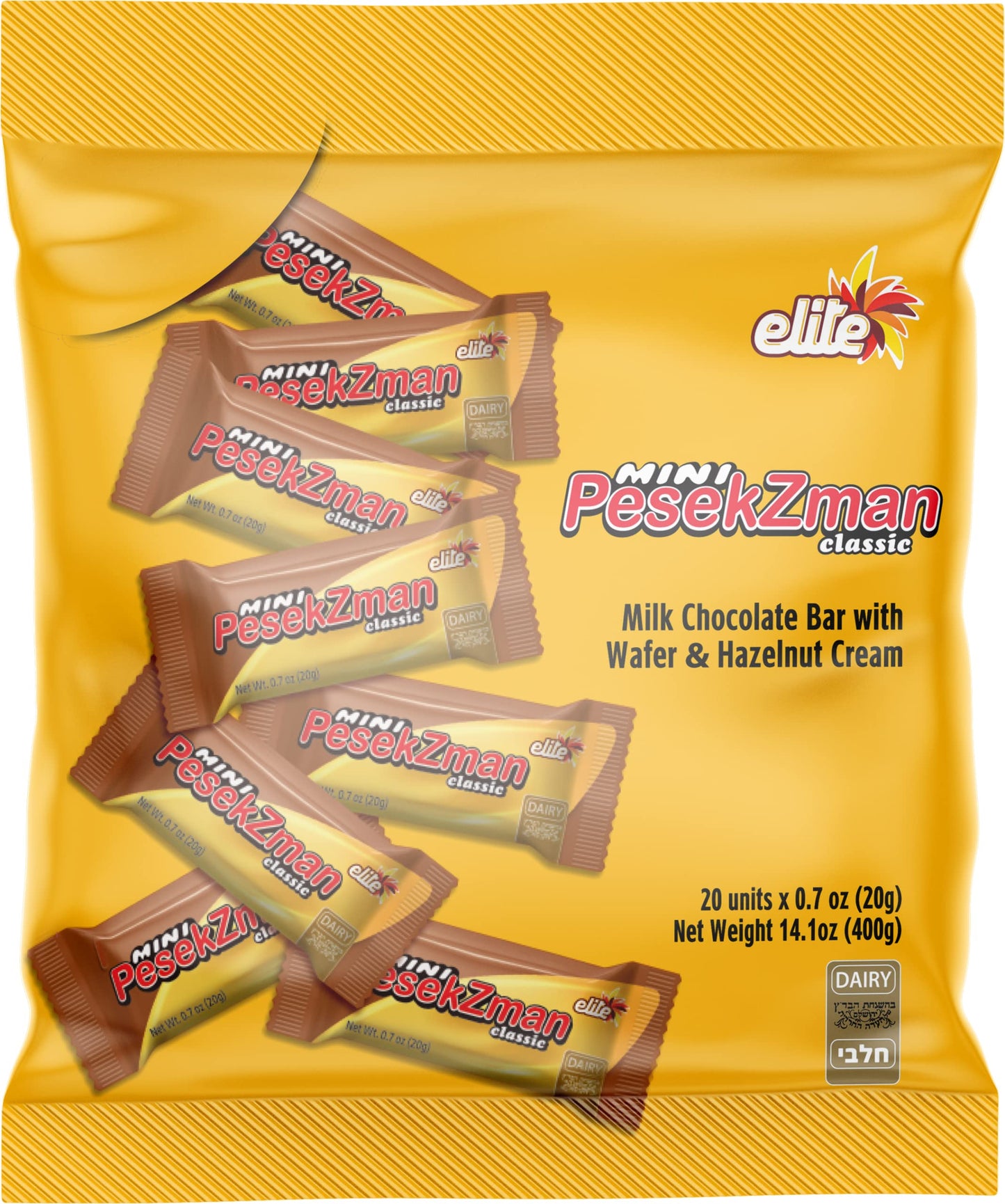 Elite Mini PesekZman Classic Milk Chocolate Bar 14.1 oz