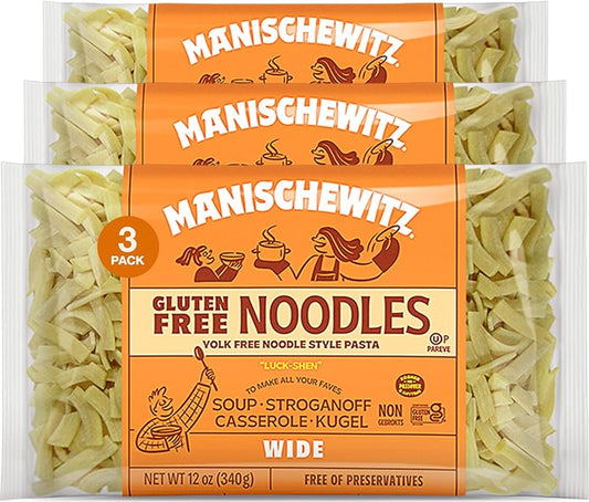 MANISHEWITZ GLUTEN FREE WIDE NOODLES 12OZ