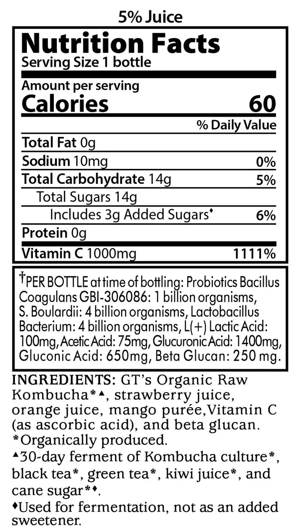 Gt Synergy Vital C Kombucha