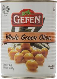 GEFEN Whole Green Olives