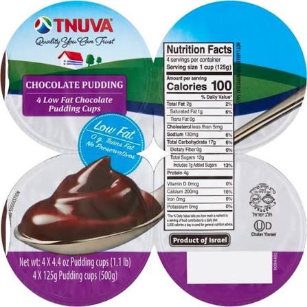 TNUVA Chocolate Pudding 4 PK