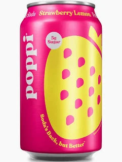 Poppi Strawberry Lemon Soda Can