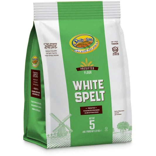 SHIBOLIM WHITE SPELT  PRESIFTED FLOUR 5 LB