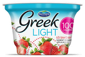 0095 GREEK LIGHT STRAWBERRY NORMANS YOGURT