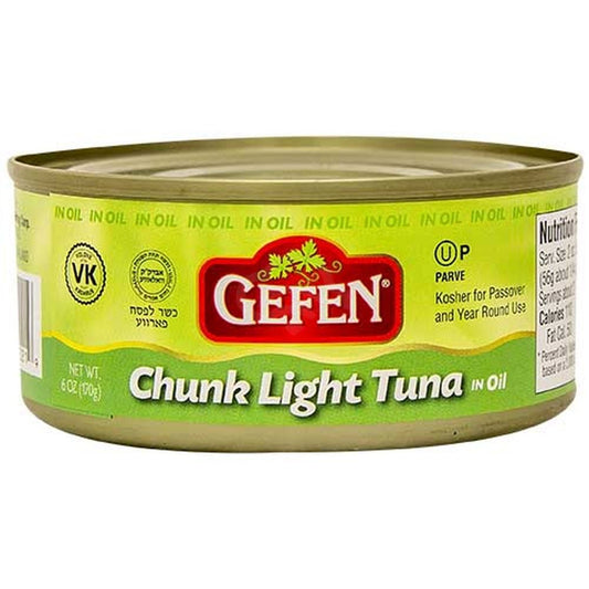 TUNA CHUNK LITE IN OIL 6OZ GEFEN (P) EOE