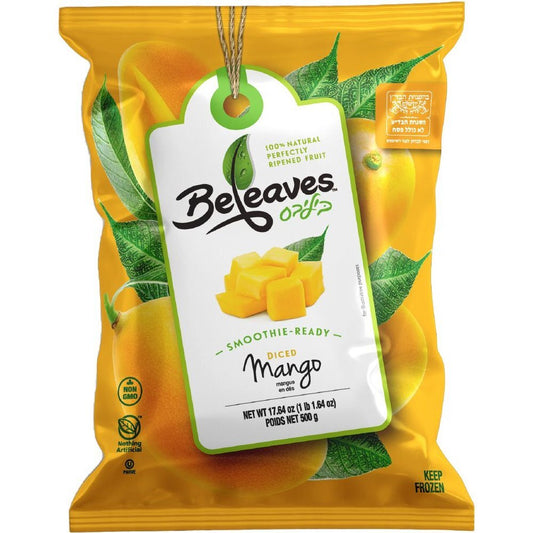 FROZEN DICED MANGO 17.64OZ BELEAVES