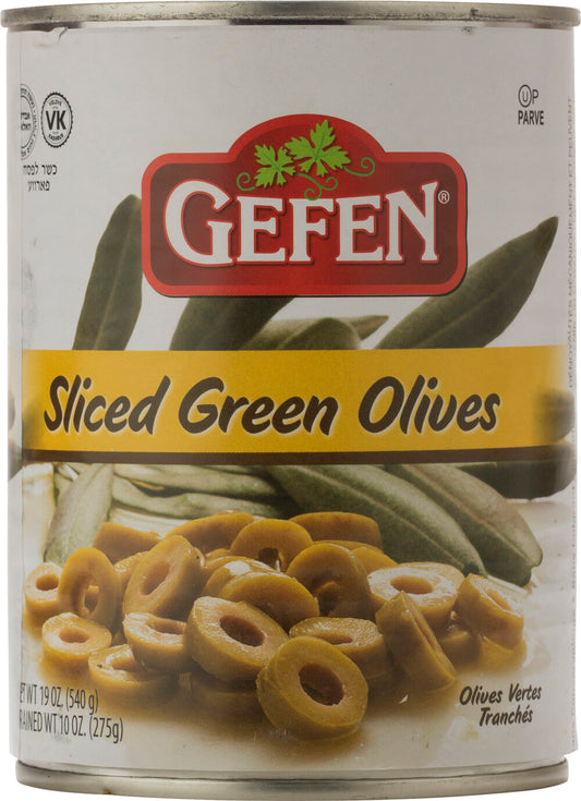 GEFEN SLICED GREEN OLIVES (CAN) KP