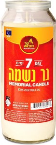 7 Day  Memorial Candle Plastic Jar