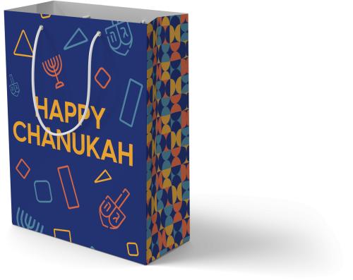 Ner Mitzvah Blue Chanukah Gift Bag