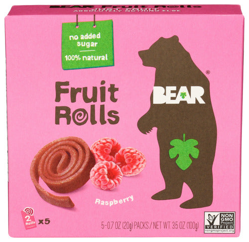 BEAR SNACKS FRUIT ROLL RASP MLTPK