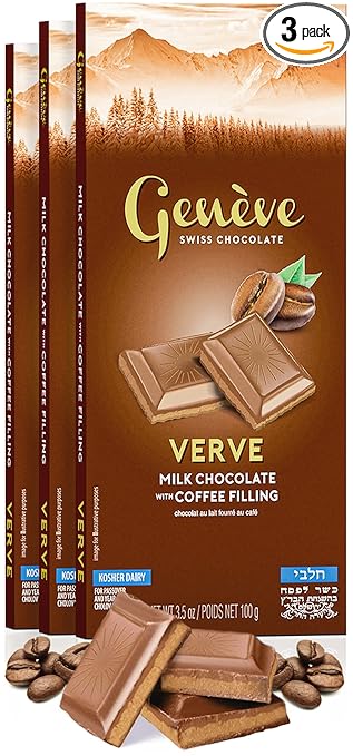 GENEVE MILK CHOCOLATE BAR WITH COFFEE 3.5 OZ (P)