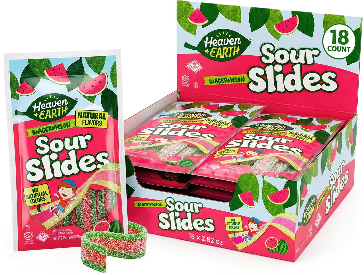 Heaven & Earth Watermelon Sour Slides Candy