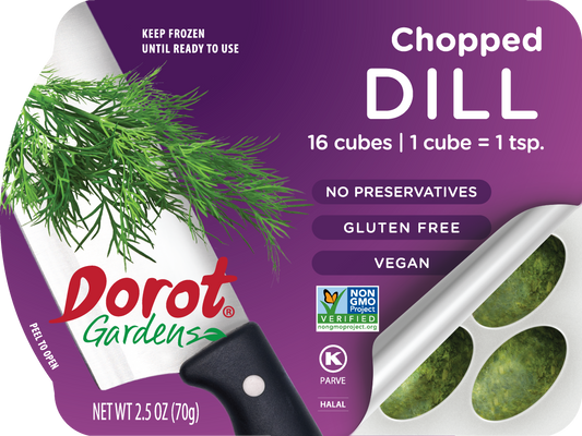 DOROT CUBES OVAL CHOPPED DILL 2.5 OZ