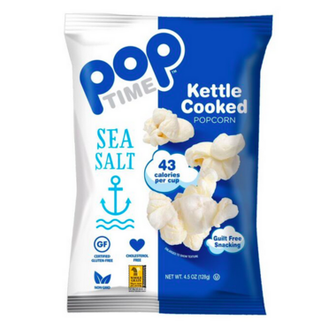 Pop Time Sea Salt Kettle Popcorn 1 oz