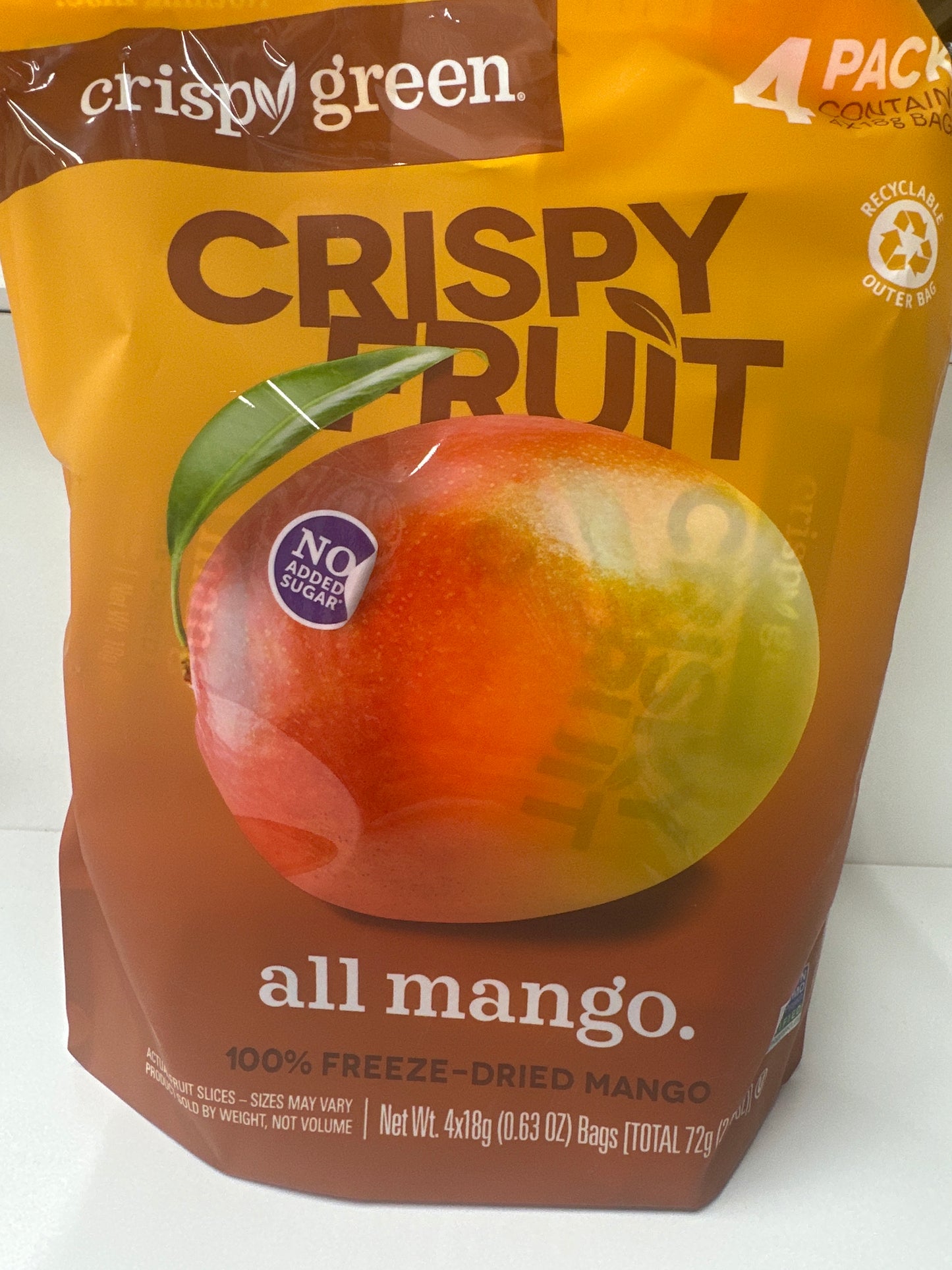 Crispy Green Dried Mango Chips 4x18g