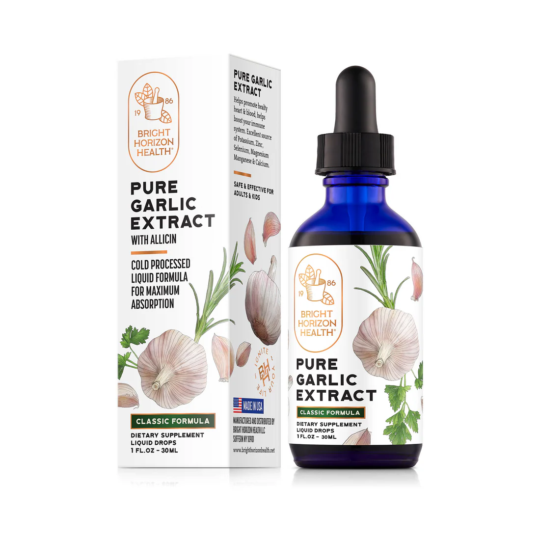 Classic Pure Garlic Extract with Allicin 1 fl oz