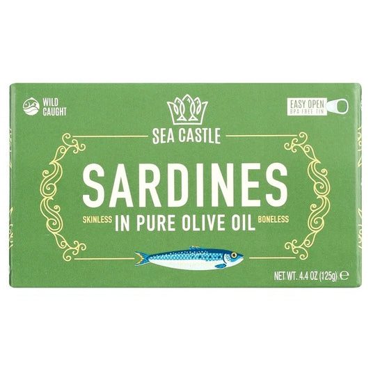 Sardines Sea Castle Boneless Skinless in Olive Oil