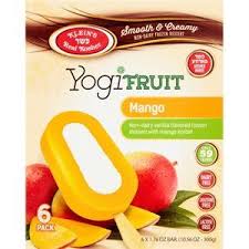 KLEINS YOGIFRUIT BARS MANGO 6PK PARVE SORBET POPS
