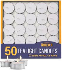 Rokeach TeaLight Candles 50 Pack 4.5 Hours