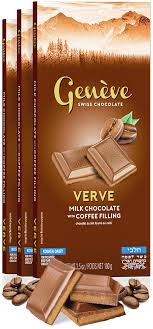 GENEVE MILK CHOCOLATE BAR WITH COFFEE 3.5 OZ (P)