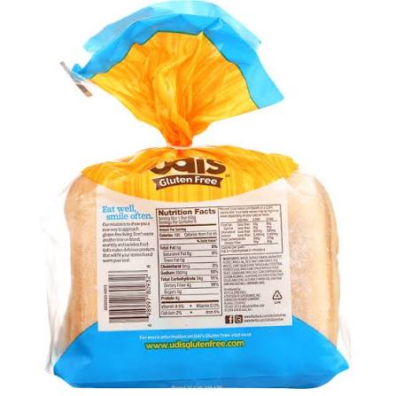Udi's Gluten Free Classic Hot Dog Buns 6 Pack