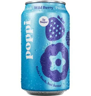 Poppi Wild Berry Soda Can
